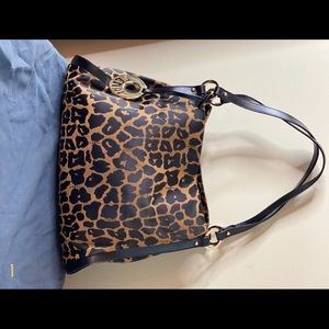 Gorgeous FENDI Leopard Logo Handbag